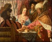 Jan lievens Feest van Esther oil painting